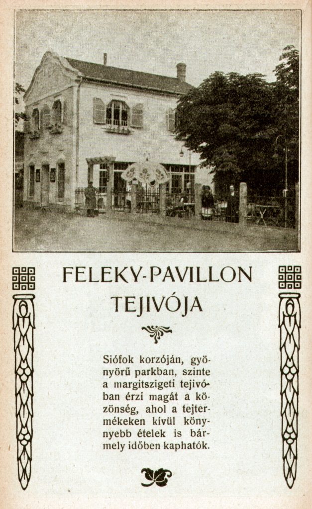 Feleky pavilon tejivoja 1925 siofoki kalauz