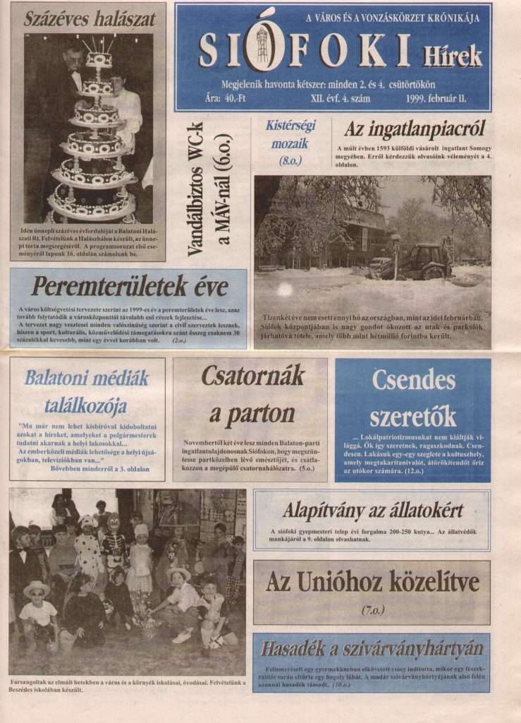 Siofoki hirek 1999 februar ii 4.szam