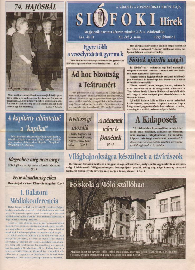 Siofoki hirek 1999 februar i 3.szam