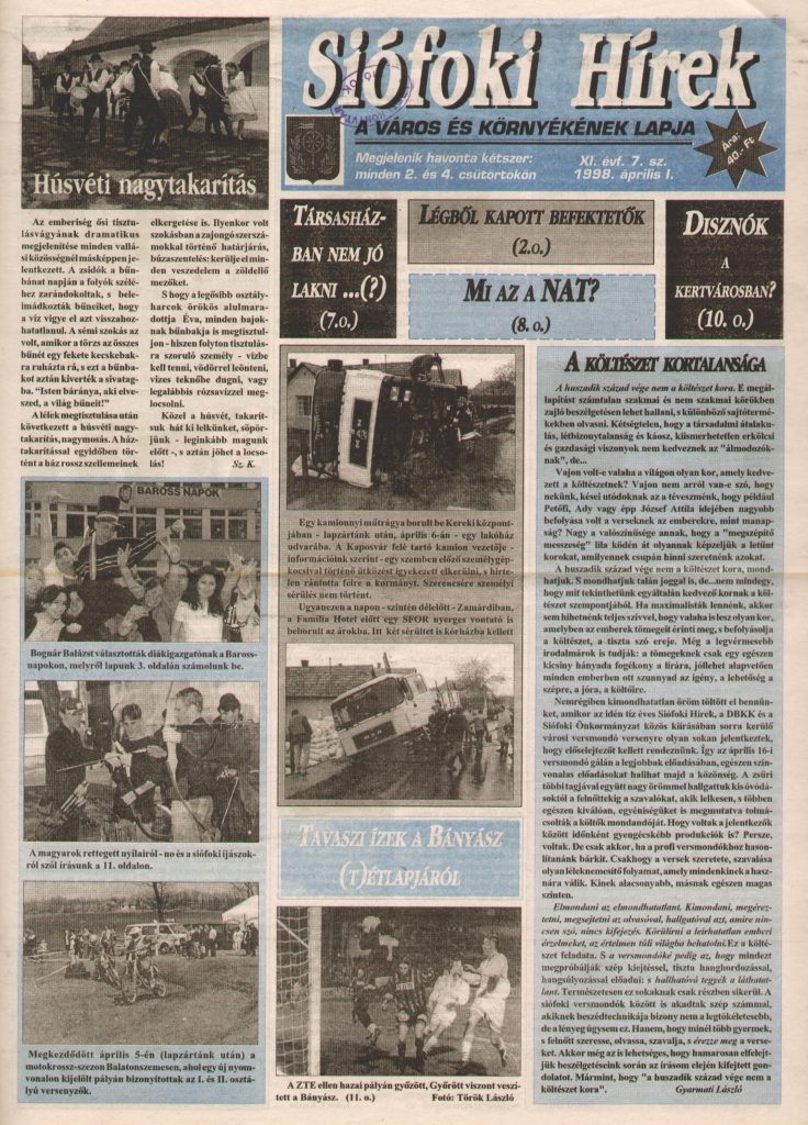 Siofoki hirek 1998 aprilis i. 7.sz