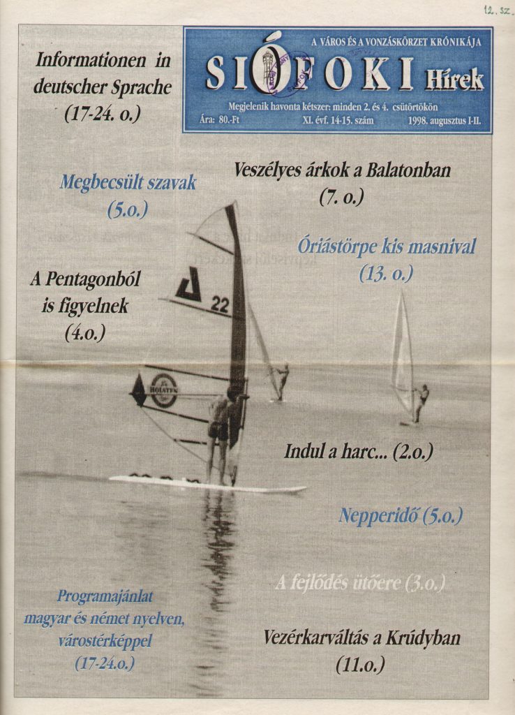 Siofoki hirek 1998 augusztus i ii. 14 15.sz