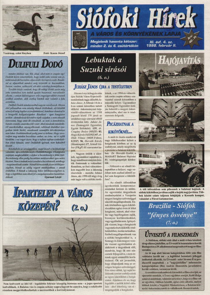 Siofoki hirek 1998 februar ii. 4.sz