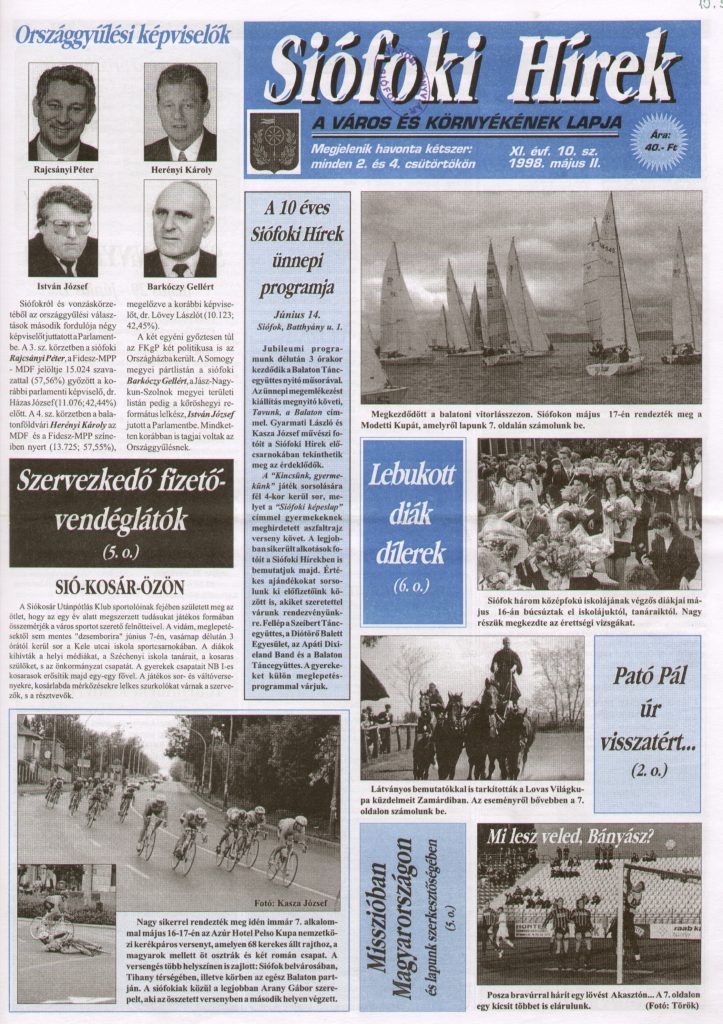 Siofoki hirek 1998 majus ii. 10.sz