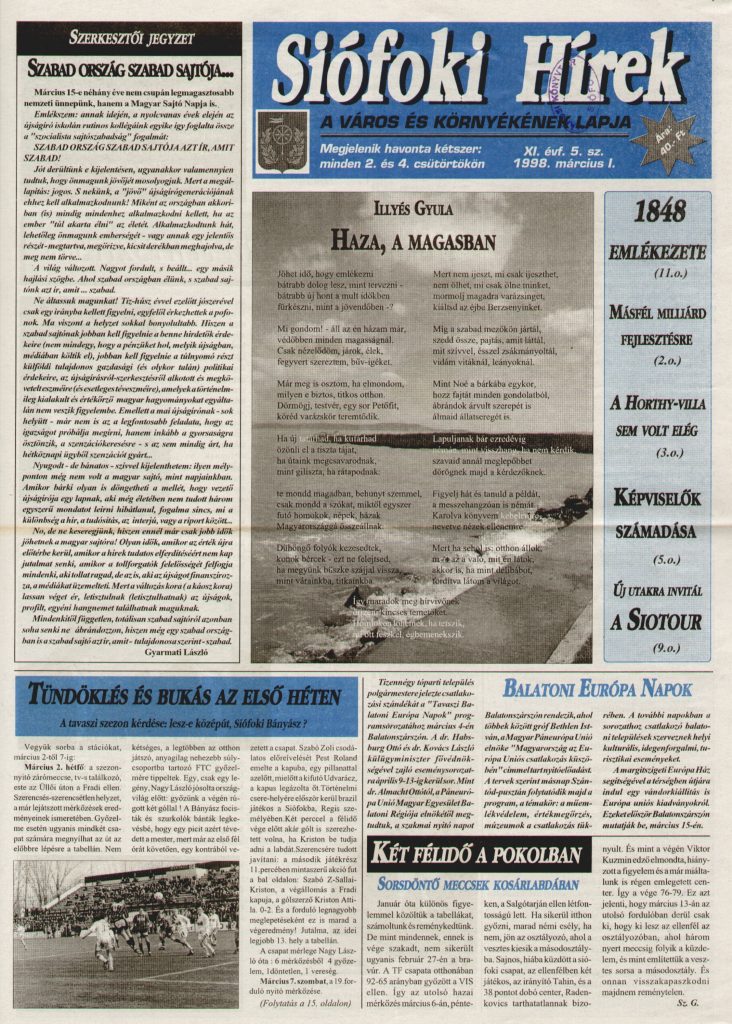 Siofoki hirek 1998 marcius i. 5.sz