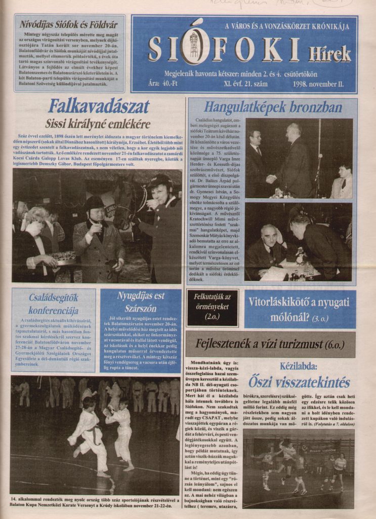 Siofoki hirek 1998 november ii. 21.sz