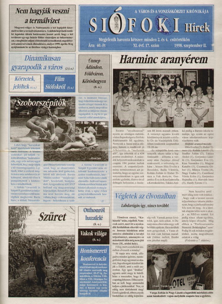 Siofoki hirek 1998 szeptember ii. 17.sz
