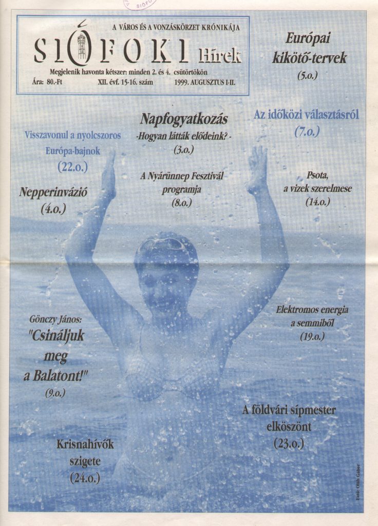 Siofoki hirek 1999 augusztus i ii 15 16.szam