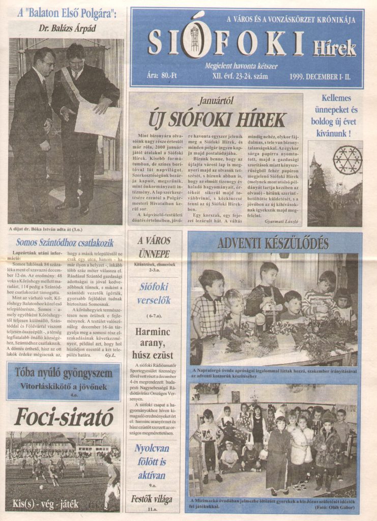 Siofoki hirek 1999 december i ii 23 24.szam