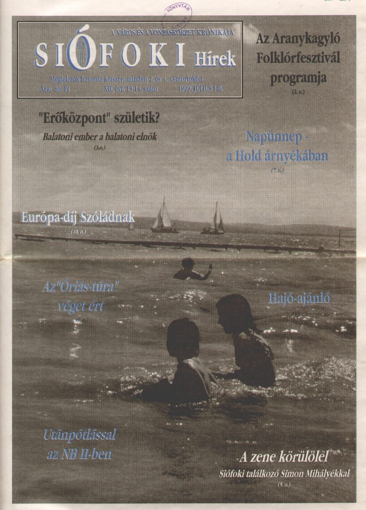 Siofoki hirek 1999 julius i ii 13 14.szam