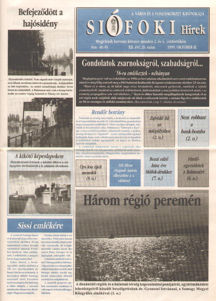 Siofoki hirek 1999 oktober ii 20.szam