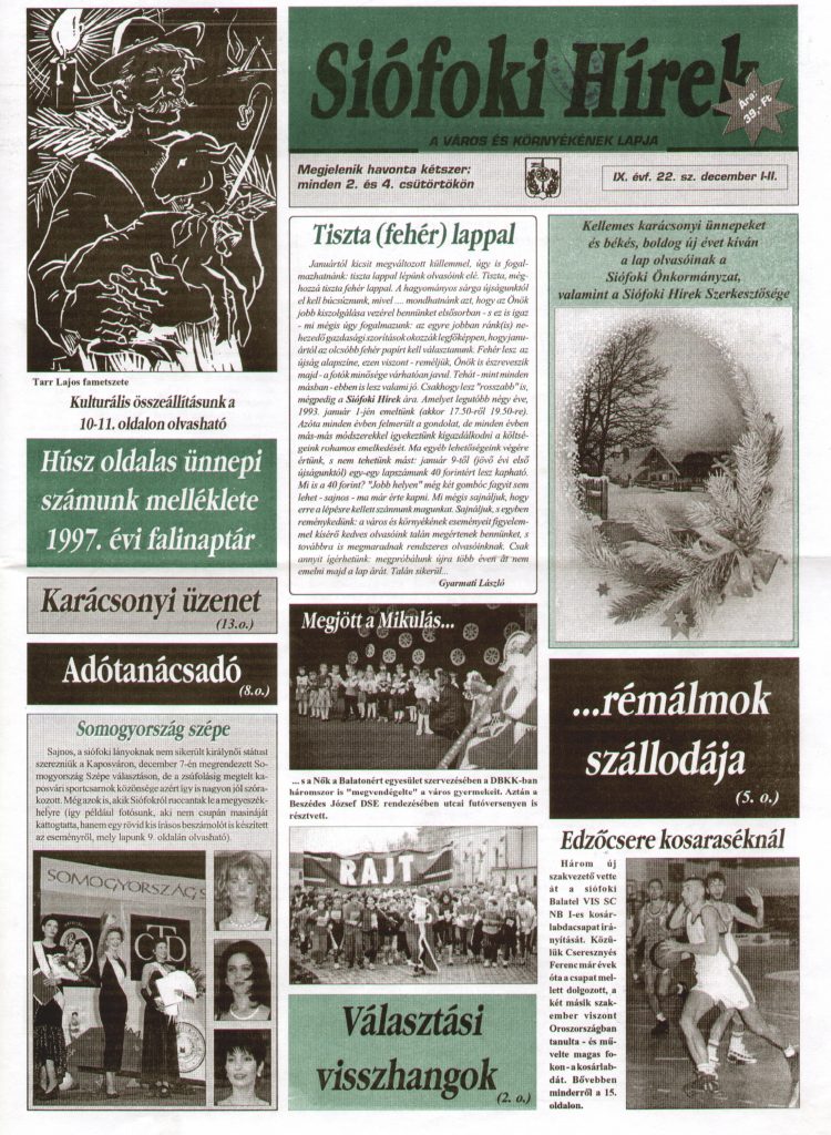 Siofoki hirek 1996 december i ii. 23.sz