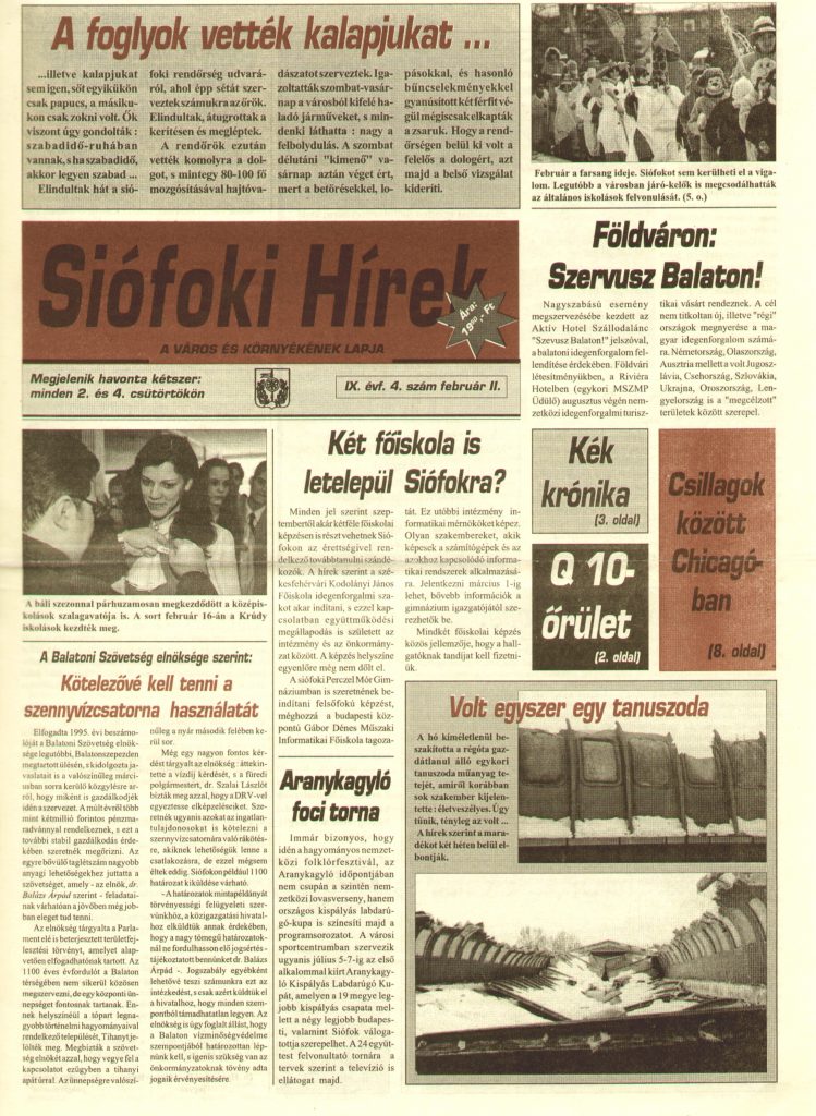 Siofoki hirek 1996 februar ii. 4.sz