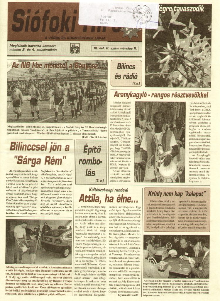 Siofoki hirek 1996 marcius ii. 6.sz