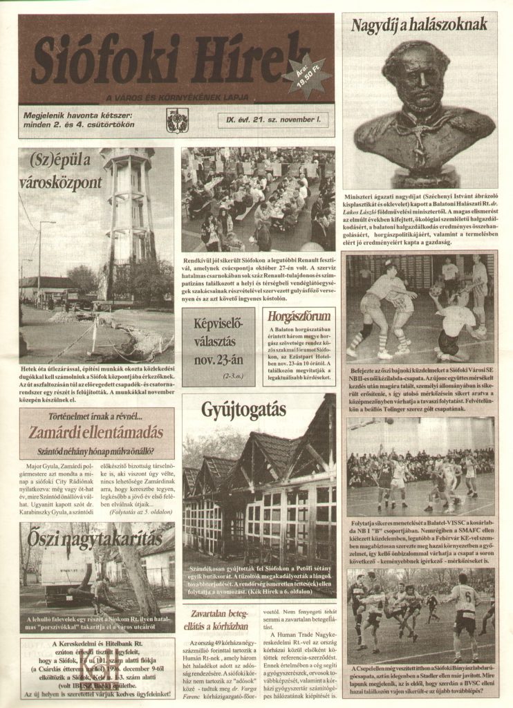 Siofoki hirek 1996 november i. 21.sz