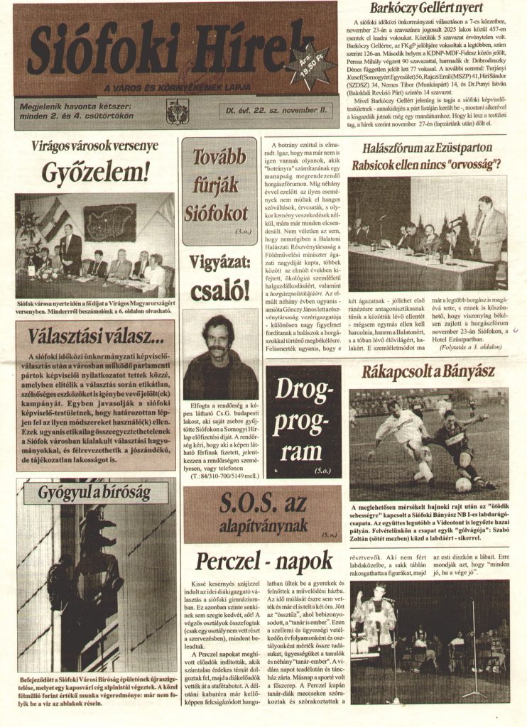 Siofoki hirek 1996 november ii. 22.sz