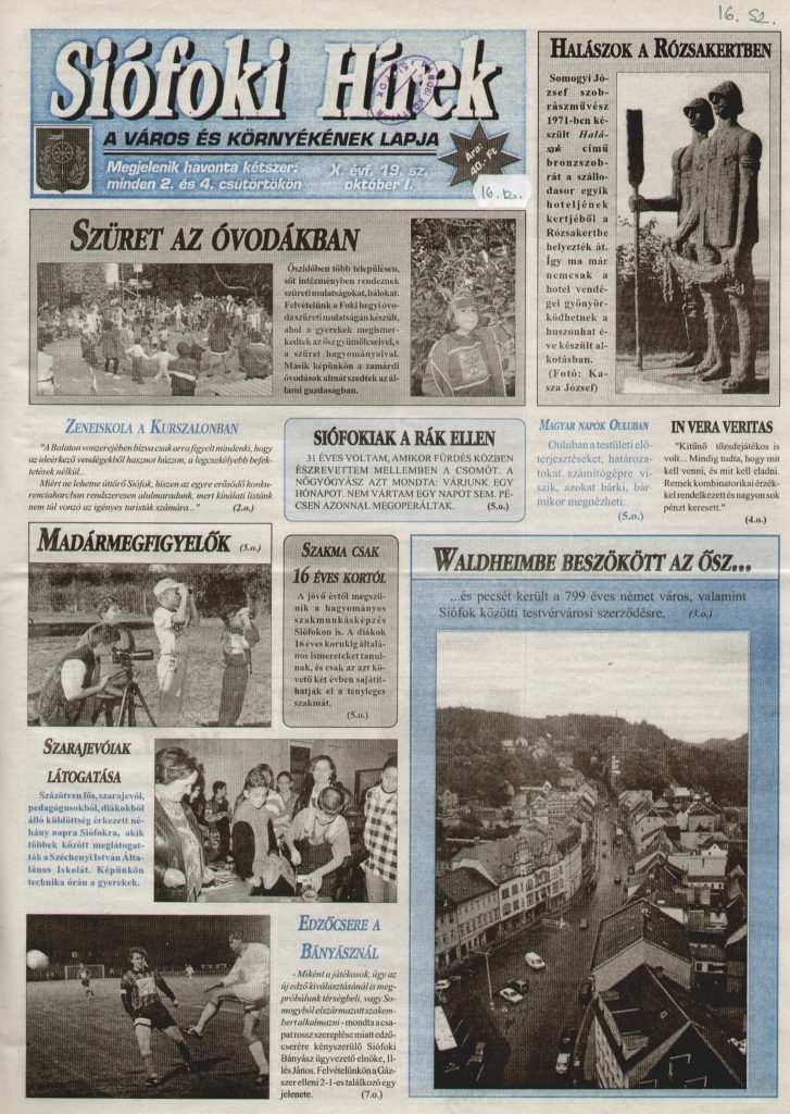 Siofoki hirek 1997 oktober i. 19.sz