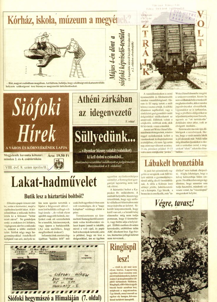 Siofoki Hirek 1995 aprilis II. 8.sz