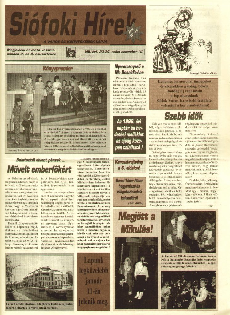 Siofoki Hirek 1995 december I II. 23 24.sz