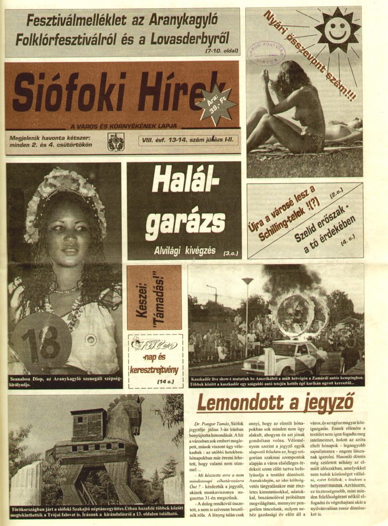 Siofoki Hirek 1995 julius I II. 13 14.sz