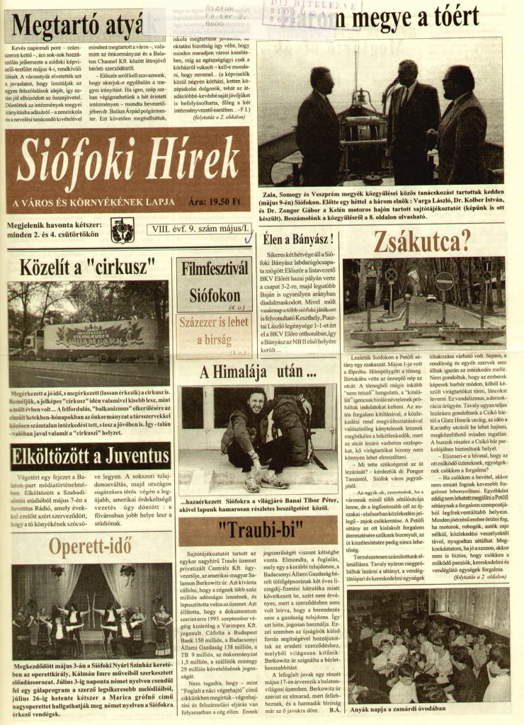 Siofoki Hirek 1995 majus I. 9.sz