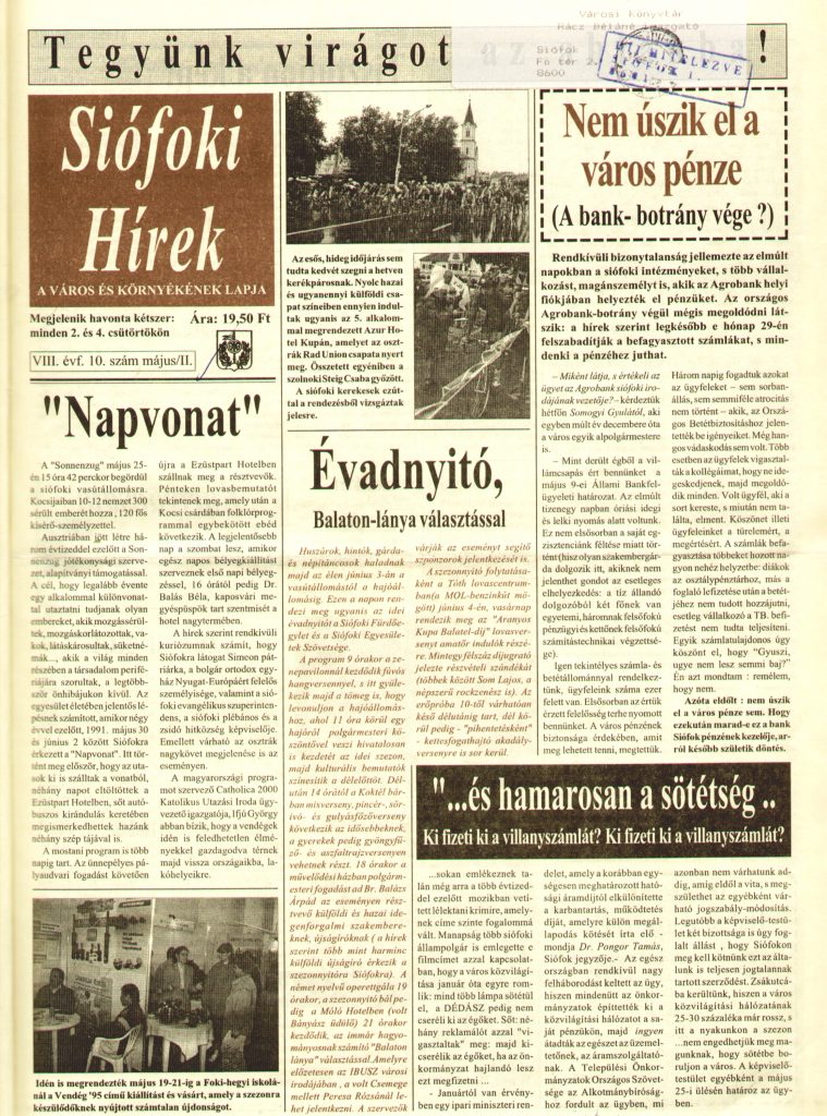Siofoki Hirek 1995 majus II. 10.sz
