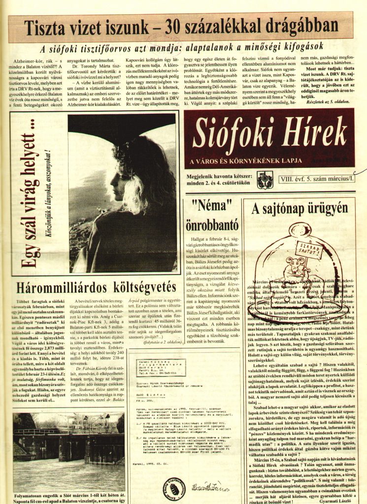 Siofoki Hirek 1995 marcius I. 5.sz