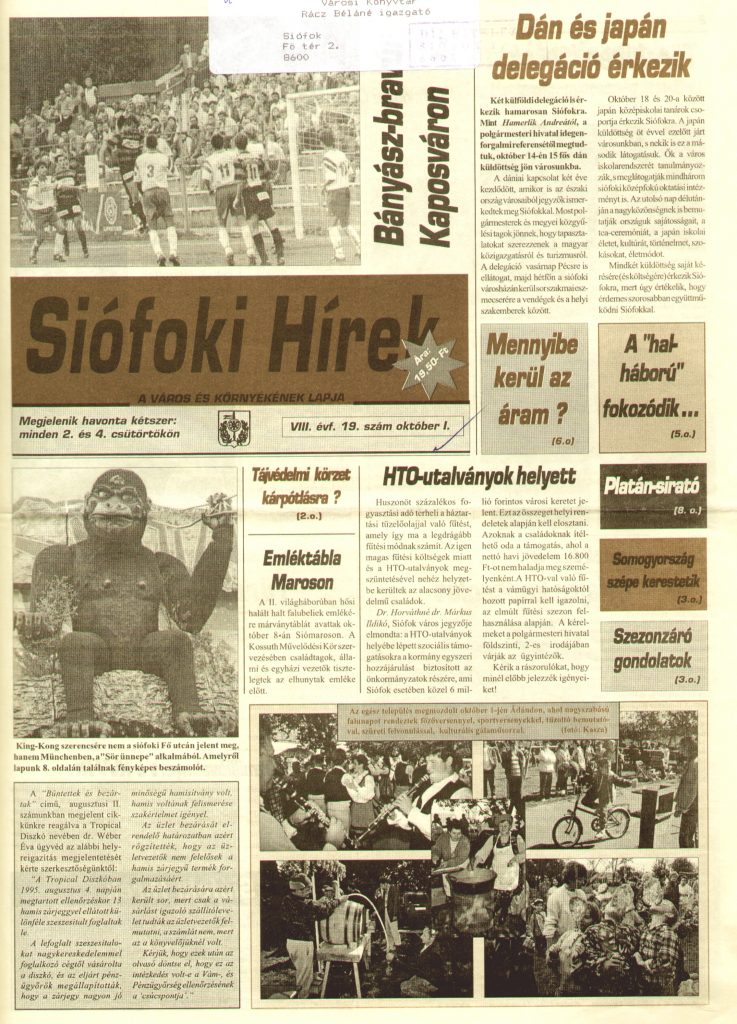 Siofoki Hirek 1995 oktober I. 19.sz