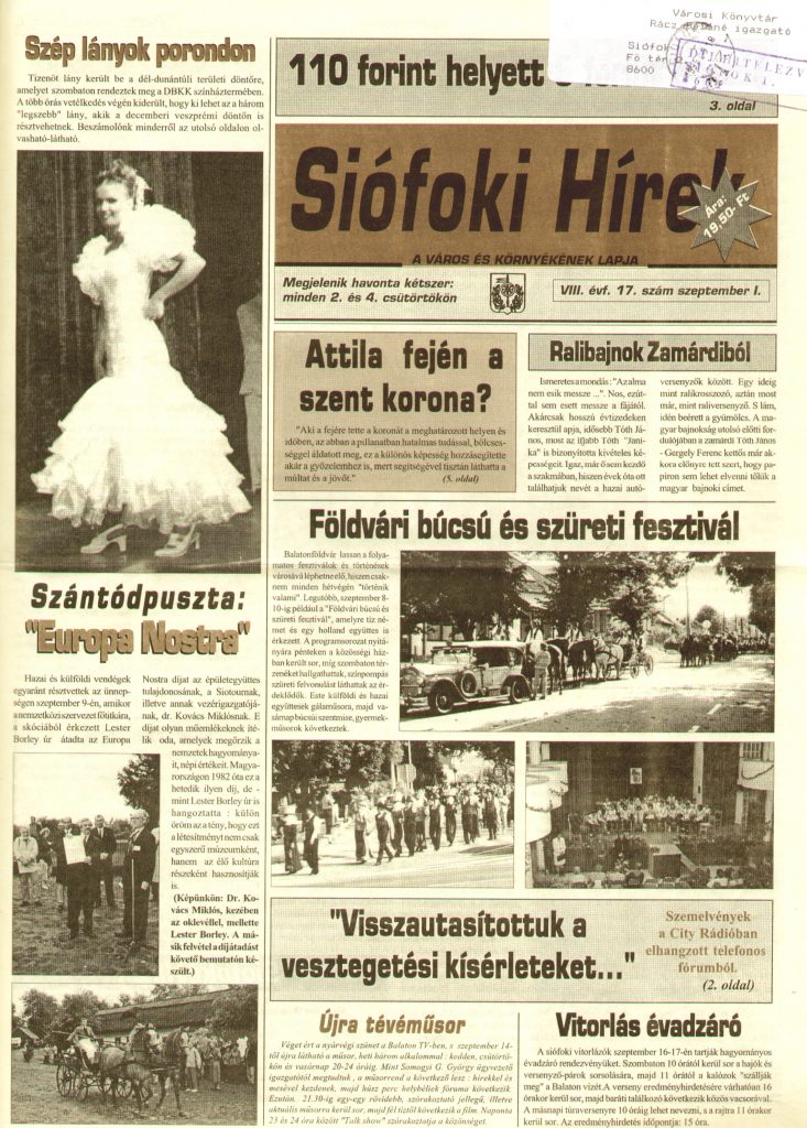 Siofoki Hirek 1995 szeptember I. 17.sz