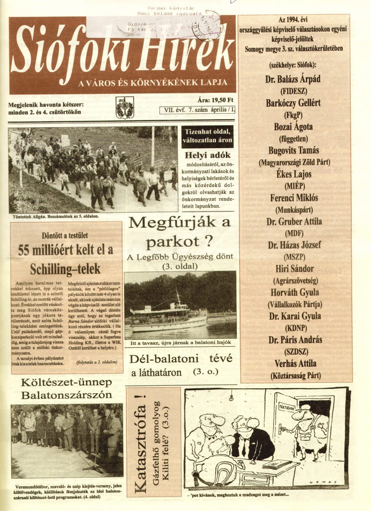 Siofoki Hirek 1994 aprilis I. 7.sz