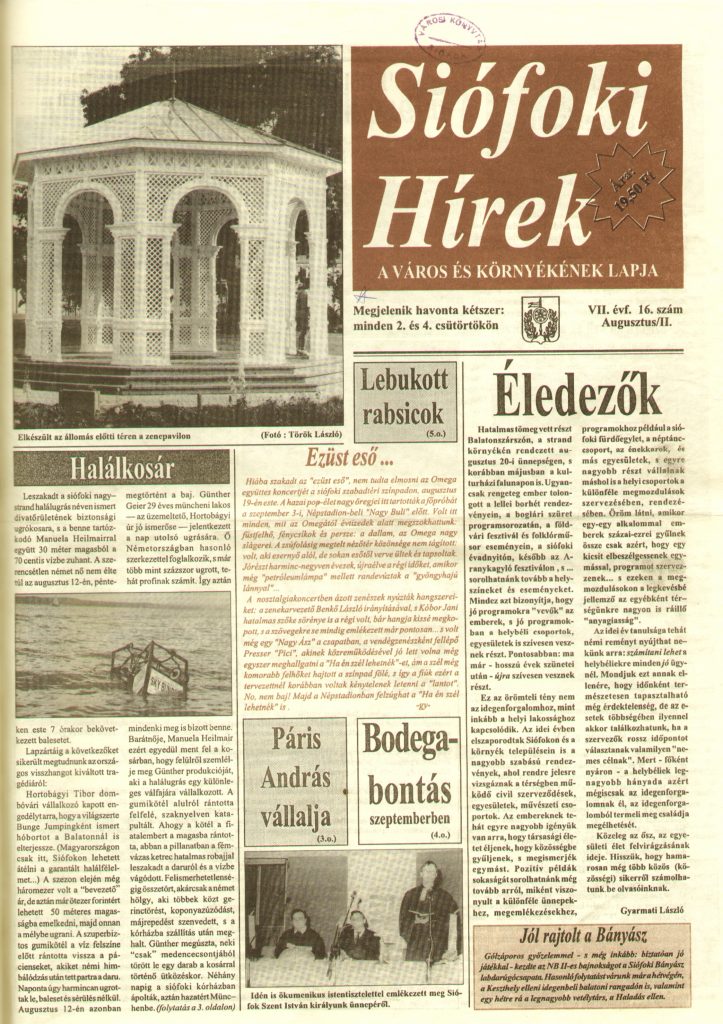 Siofoki Hirek 1994 augusztus II. 16.sz