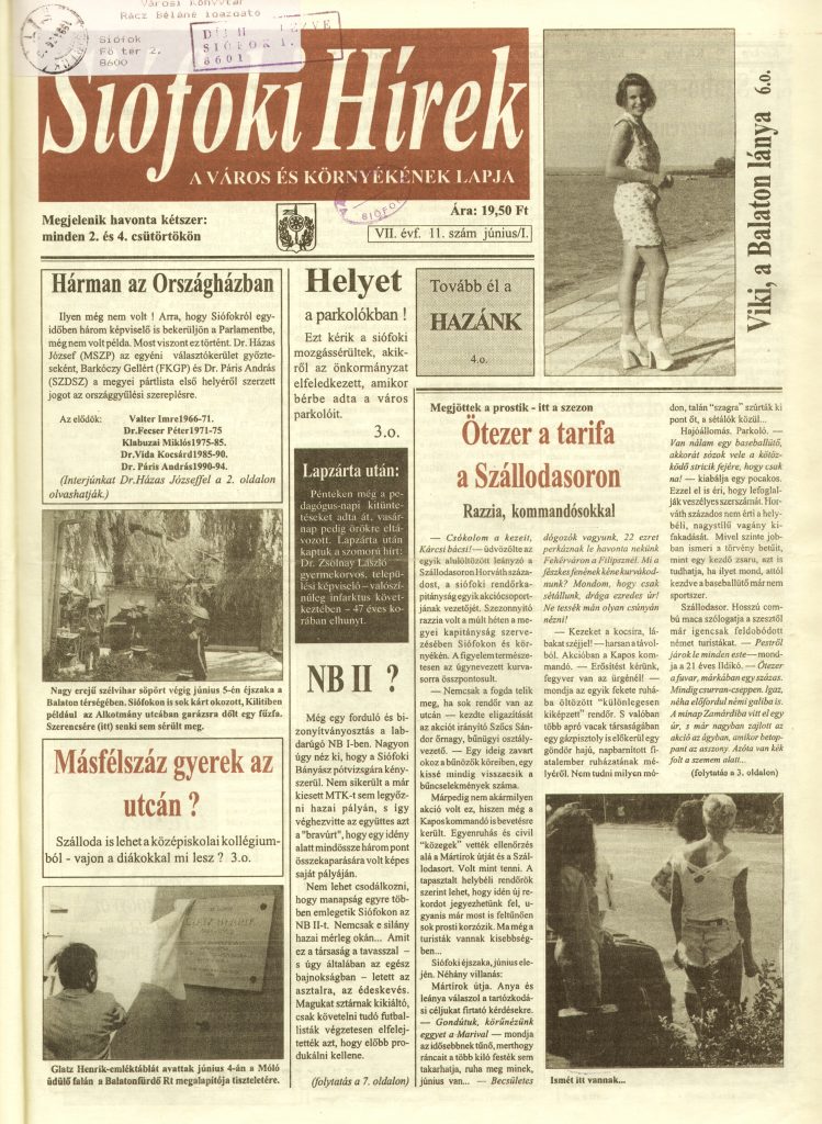 Siofoki Hirek 1994 junius I. 11.sz