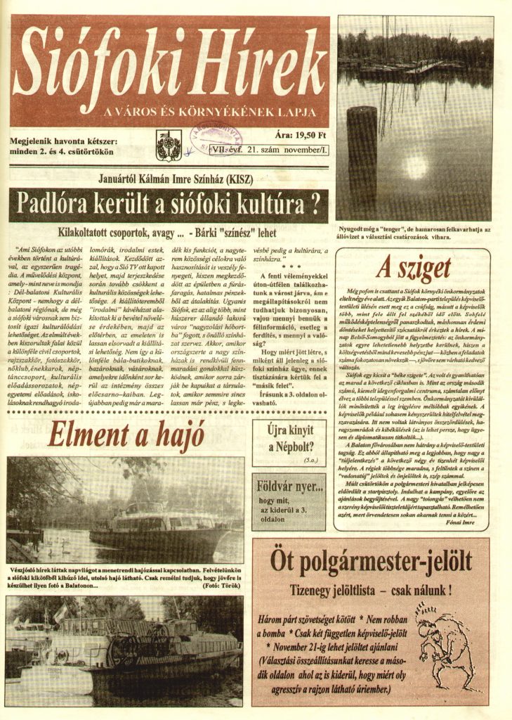 Siofoki Hirek 1994 november I. 21.sz