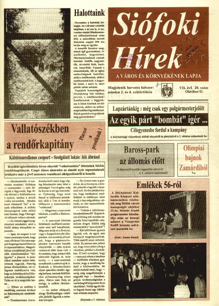 Siofoki Hirek 1994 oktober II. 20.sz