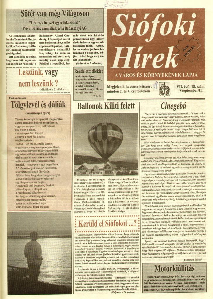 Siofoki Hirek 1994 szeptember II. 18.sz